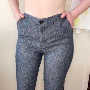 GREY LINEN UNIQLO PANTS